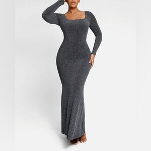 NWT SHAPELL Gleaming Long Sleeve Maxi Mermaid Shaping Contour Dress Size
XL
